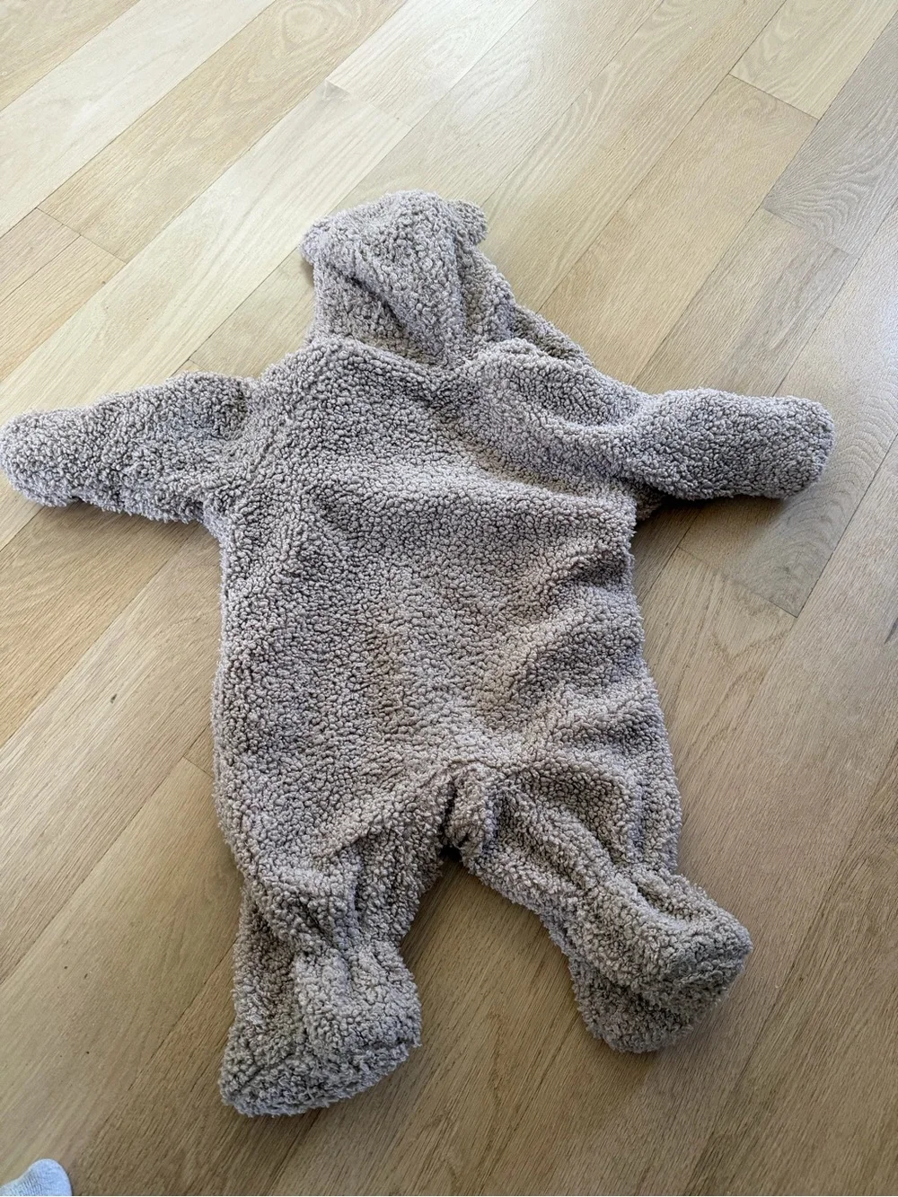 7AM ENFANT Plush Teddy Sherpa One-Piece Romper - Cream